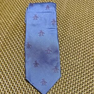 Original Penguin Blue Tie with Red Accents